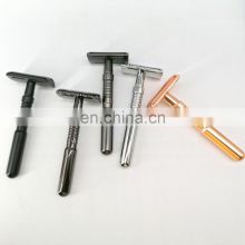 Hot offer reusable stainless steel single edge black metal safety razor