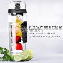 2021 BPA Free Juicer Water Bottle With Infuser Fruit Tritan Water Bottle Drinking Shaker Cup Bottles thumbnail-5