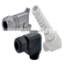 Supply Customized Cheap Waterproof Pg Spiral Strain Relief 90 Degree Elbow Cable Gland Connector IP68 Nylon BEISIT/OEM M1207SR-2 thumbnail-1