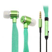 Air Tube Rope Braided Flat Cable Wired Earphones With MIC Headset thumbnail-4