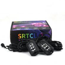 RGB 4 pod App control rgb car led rock light underglow decking colorful lights kit Waterproof IP67 LED Light Kit