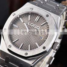 New Custom Logo Luxury Mens Stainless Steel Automatic Mechanical Watch Waterproof Watch thumbnail-3