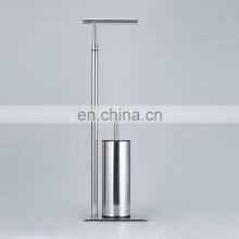 Household Cleaning Bathroom Stainless Steel Mirror Finish Thick Bottom Stand Paper Roll Toilet Brush And Holder thumbnail-2