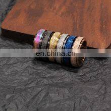 6mm Spinner Ring for Women Men Stress Release Rotatable Sandblasting Stainless Steel Tail Ring thumbnail-3