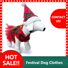 Customizable Bulldog Dress/ Full-size Dog Dress/ Lace Dog Dress/ Red Plaid Skirt Lace Dog Dress/ thumbnail-1
