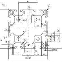MK-8-8080 Customized 6063 T5 Aluminum Frame 8080 Black Anodized Industrial Aluminium Profile With Double Slots for SIM Racing Rig Cockpit Factory Price thumbnail-2