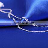 Hot New Products for 2015 Latest Design Rhodium Plated Curb Chain Necklaces Jewellery thumbnail-5