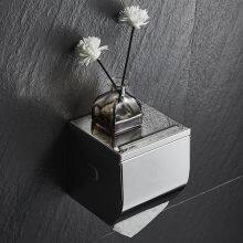 Wall Mount Paper Holder 304 Stainless Steel Toilet Paper Shelf Toilet Paper Box 333B thumbnail-1