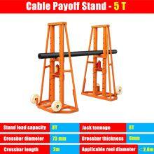 Heavy-Duty Elec-Hyd Cable Pay-Off Rack | 5T Cap, Steel, Global Use thumbnail-1