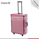 Guangdong Manufacturer Promotional Makeup Design Fashion Aluminum Cosmetic Case Makeup Trolley Case With Lighted Mirror thumbnail-2