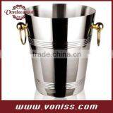 Double Wall Wine, Champagne, Beer Ice Bucket Polished Stainless Steel (Natural Color,5L), Wine Cooler Sticker thumbnail-1