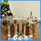 Stainless Steel Pedestal Two Coffee Cups thumbnail-3