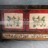 Reclaimed Wooden Funiture/ Antique Mongolia Painting Cabinet