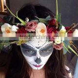 Wholesale Artificial Rose Flower Wedding Crown Head Band Tiara Flower Crown thumbnail-1