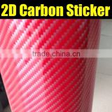 popular glossy 2d carbon fiber vinyl wrapping film 1.27*30m each roll