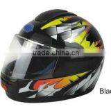 Prowel-101 Black Alternating With Yellow Motorcycle Helmets