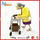 Hot sale plastic funny wind up granny action figure toy