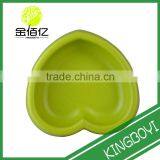 Go Slow Anti-Gulping Eco Bamboo Plant Fiber Dog Bowl Hear Shaped thumbnail-1