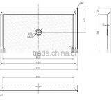 SUNZOOM Single Threshold Shower Base,thin Shower Tray,left and Right Center Drain Shower Base, thumbnail-2