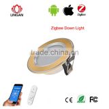 LINGAN smart down light with iOS Android system controled zigbee led light bulb
