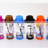 Six Color Cartoon Design Plastic Drinking Bottle With Cute Caps thumbnail-1