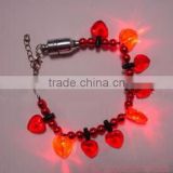 hot led flashing heart shaped bracelet for Valentine