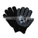 100% acrylic knitted magic gloves with logo