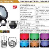 Excellent Color Mixing Tri-60W RGB (White &UV Optional) LED Flat COB Par Light thumbnail-6