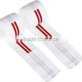WHITE Knee Wraps With TWO RED STRIP / Heavy Duty Elastic Knee Wraps thumbnail-1