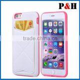 New TPU+PU Back Skin Case Cover With Card Slots Standing for IPhone6,6 Plus thumbnail-5