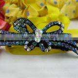 New Bule Flower Hair Clip Barrette Rhinestone Alloy thumbnail-3