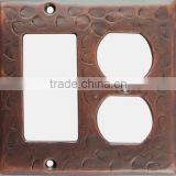 Copper Two Gang Switch Plate Combination