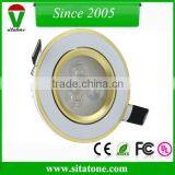 68mm 90mm 108mm 138mm 160mm Golden Circle Led Down Light Housing thumbnail-1