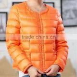 2016 Fashion Famous Brand Womens Lightweight Orange Duck Down Jacket thumbnail-1