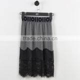 F5S43020 New Design Eyelash Lace Hem Skirt Women Fashion Fleece Midi Skirt thumbnail-5