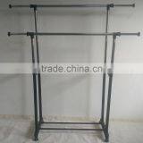 Customized Stackable Double Pole Iron Cloth Display Rack for Store thumbnail-4