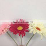 High Quality Real Touch Fabric Flower Single Gerbera Daisy Artificial Flowers thumbnail-3
