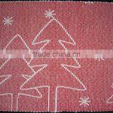 Cotton Fabric Jacquard Tapestry Christmas Tree Placemats ,ribbed Placemat thumbnail-2