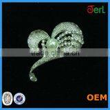 Fashion Design Heart Shape Rhinestone Brooch Pin With Pearls,Brooches and Pins for Wedding Bouquet thumbnail-1