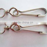 Simple Keychain Hook /simplex Hook With Swivel Nickel Plated thumbnail-1