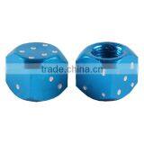 Universal Motorcycle 2X BLUE Dice Tyre Tire Valve Stem Caps Aluminum MOTOR NEW thumbnail-1