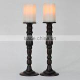 Ivory Flameless Pillar Candles With Timers thumbnail-5