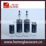 Round Olive Oil and Vinegar Bottle With Coating thumbnail-1