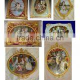 Luxury Fine Copper Cast Wall Mural, Gilt Copper Mounted Ceramic Wall Mural, Home Decorative Mural thumbnail-6