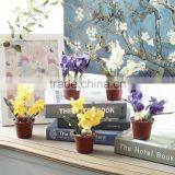 New Design Indoor Decoration Silk Flowers Iris Bonsai Mini Artificial Flowers thumbnail-1