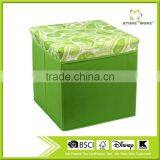 Fabric Folding Black Small Size Storage Ottoman thumbnail-4