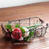 Wire Basket With Wooden Handles-Vintage Style thumbnail-1