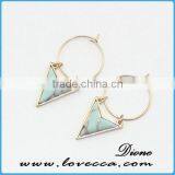 Gold Silver Point Crystal Earrings , Stone Point Studs , Gemstone Earrings thumbnail-2