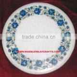 Round Marble Inlay Coffee Table Top thumbnail-1