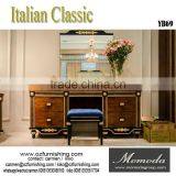 YB69 New Model Design Italian Royal Baroque Style Luxury Solid Wood Bedroom Furniture for Sale thumbnail-5